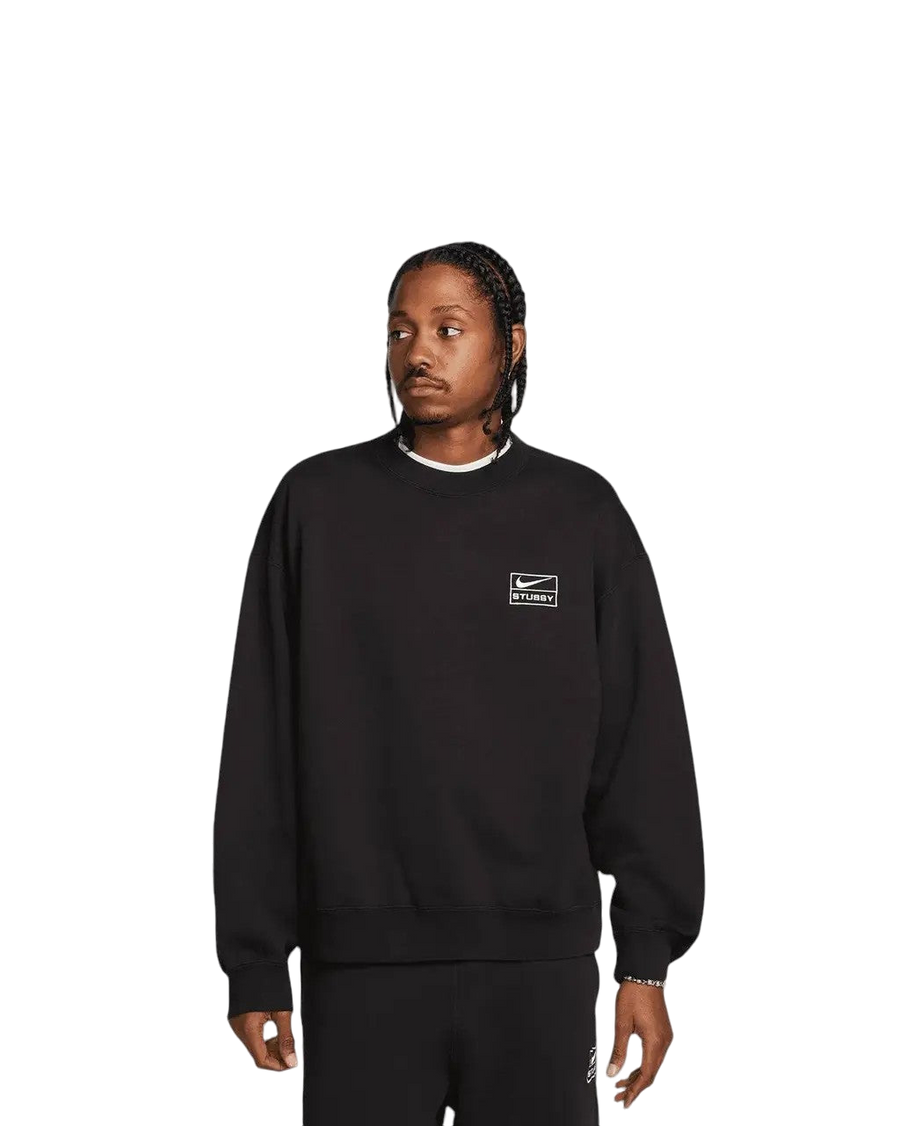 NIKE X STUSSY Wash Crew Sweat Black