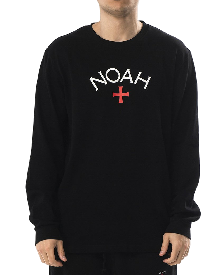 NOAH NYC Core Logo Gray Long Sleeve Black