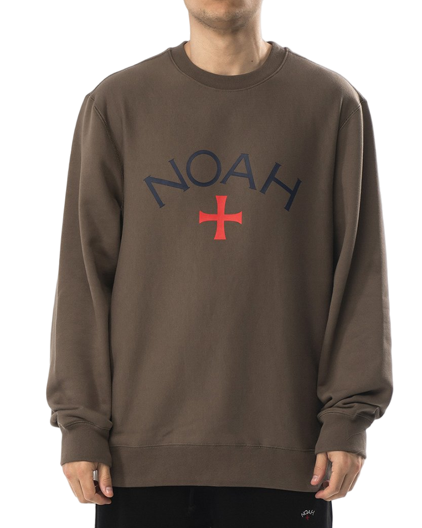 NOAH Core Logo Crewneck Sweatshirt Olive