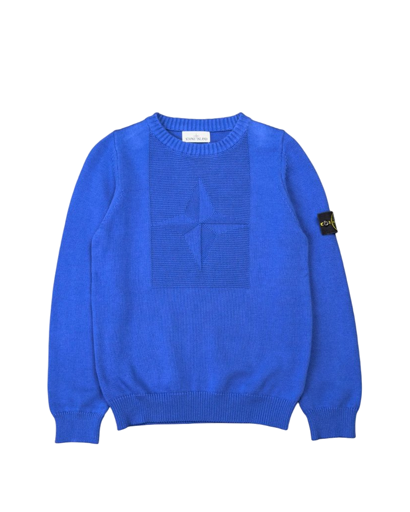 503A7 Comfort Wool-Cotton Sweater Blue SI0156-BL