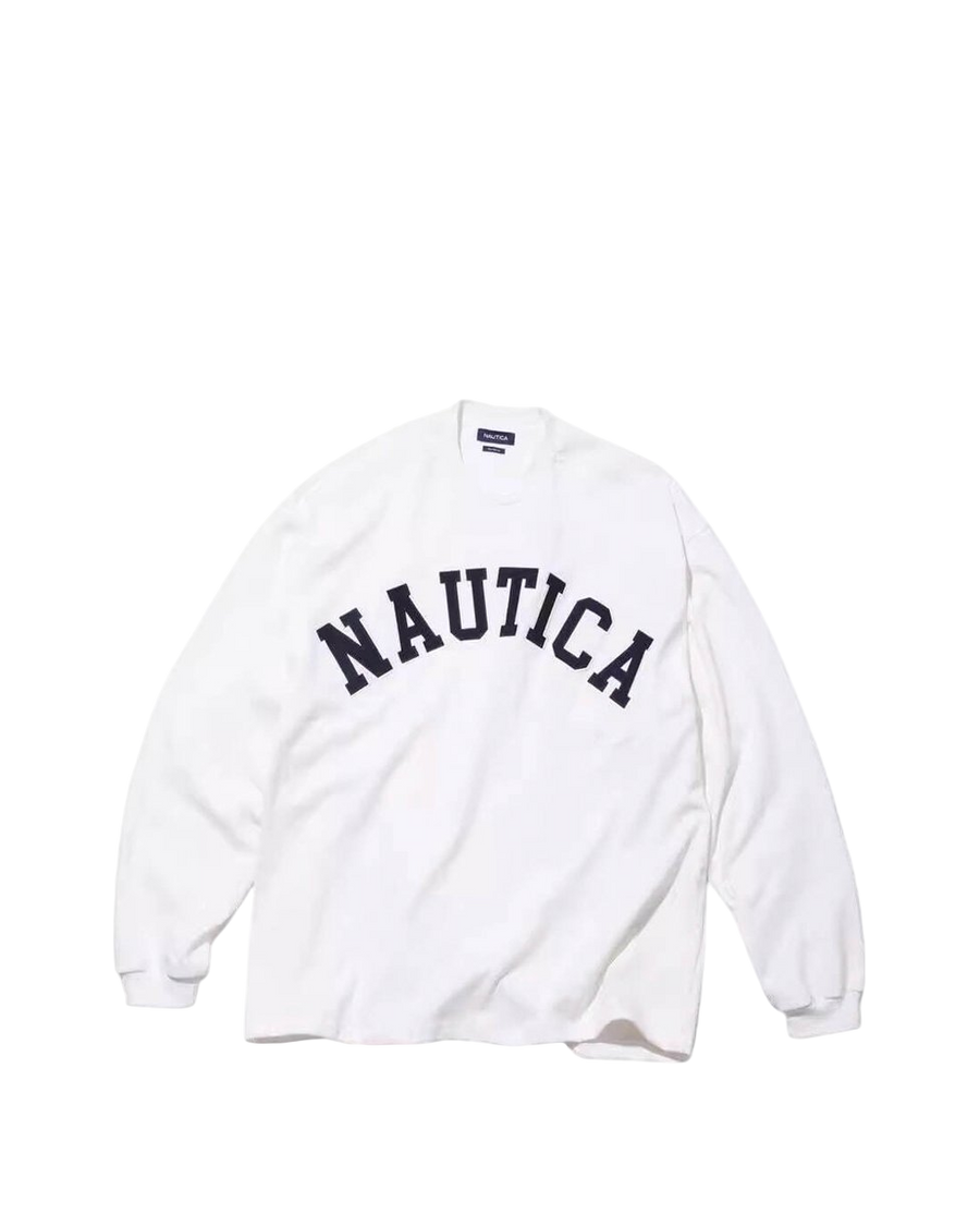 NAUTICA Logo Long Sleeve White