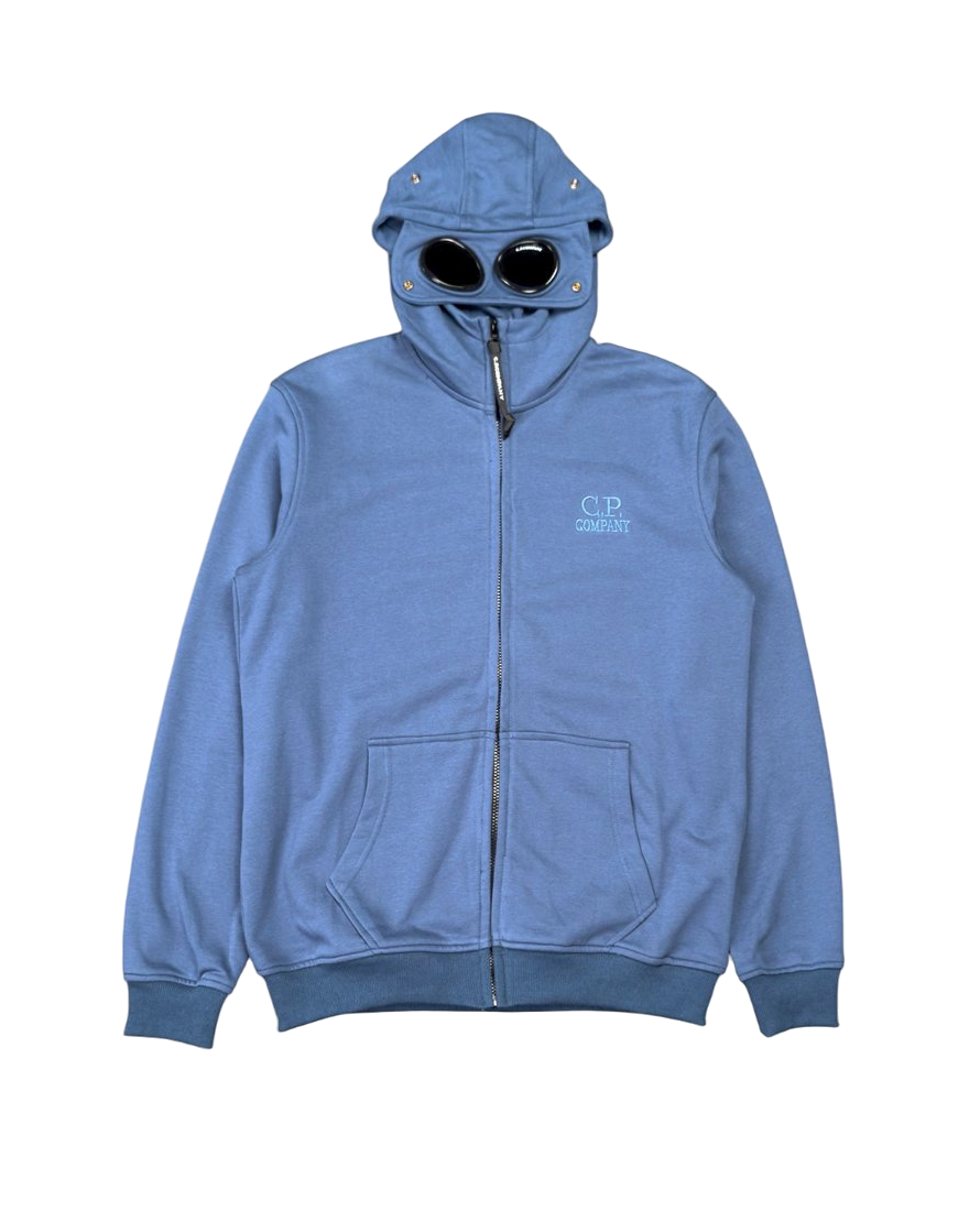 C.P. Company Goggle Zip Hoodie Blue