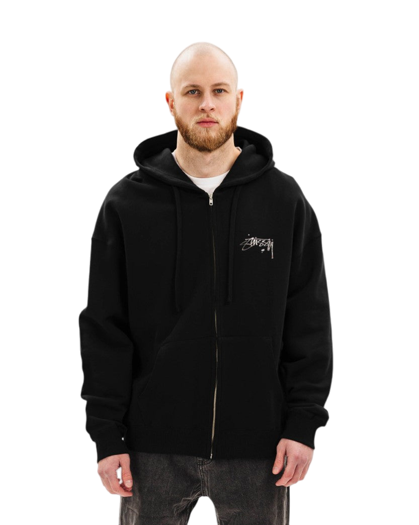 STUSSY Mercury Zip Hoodie Black