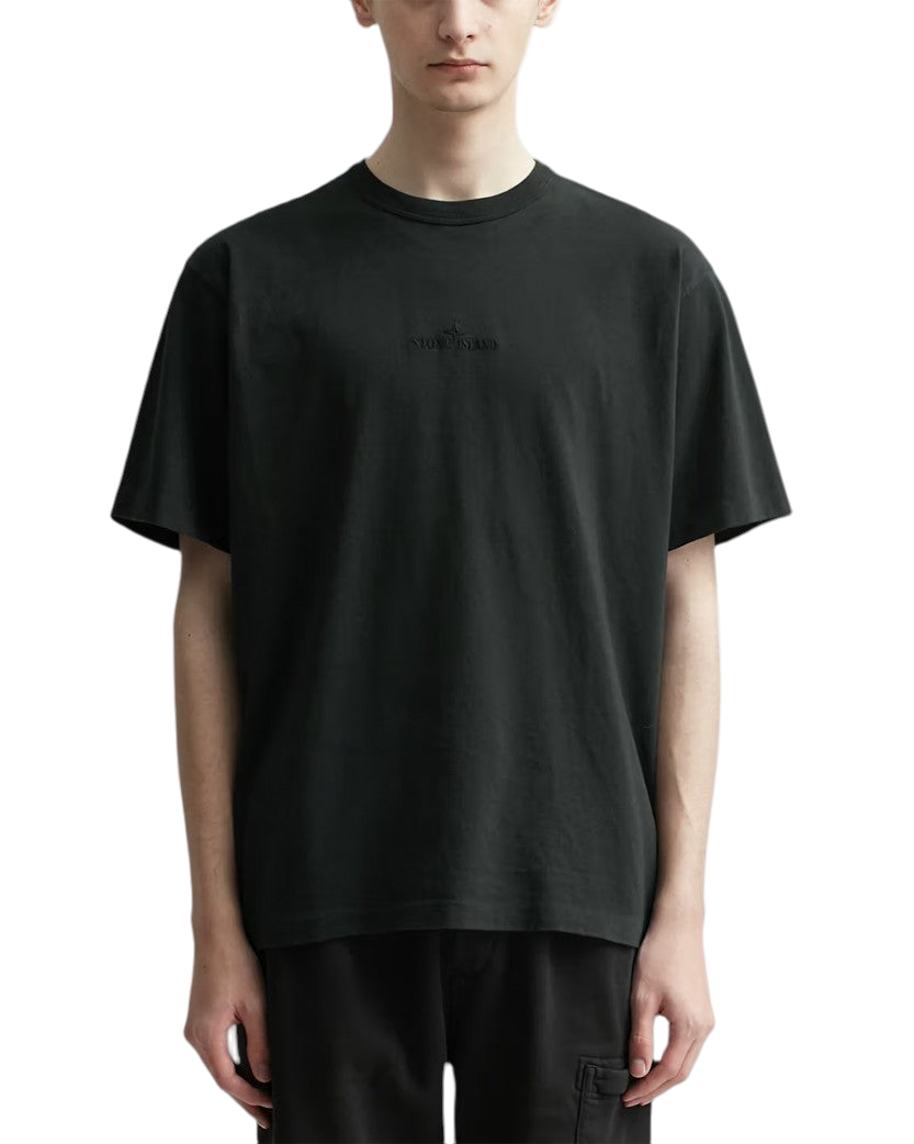 23SS 20444 Oversize Fit Embroidery T-Shirt Black SI0319-BK