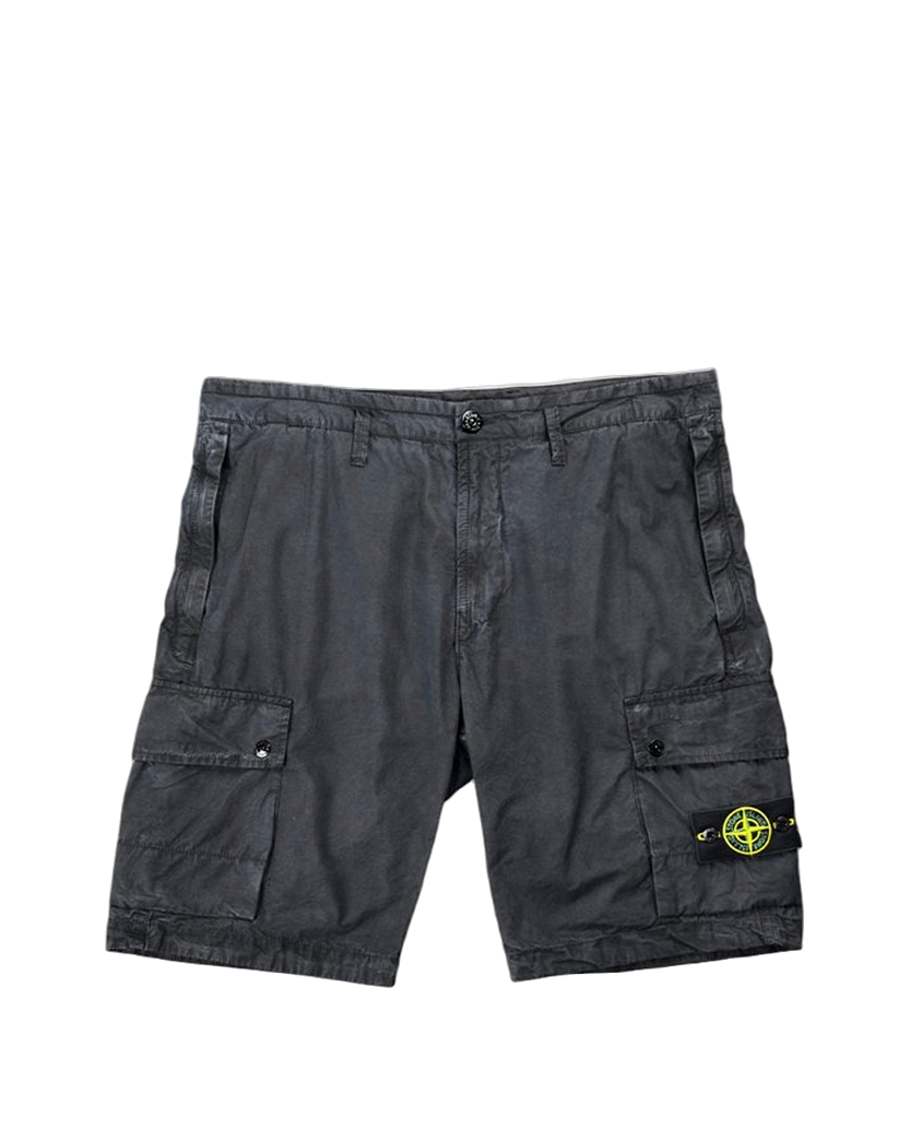 L11WA Brushed Cotton Canvas Bermuda Shorts Black SI0152-BK