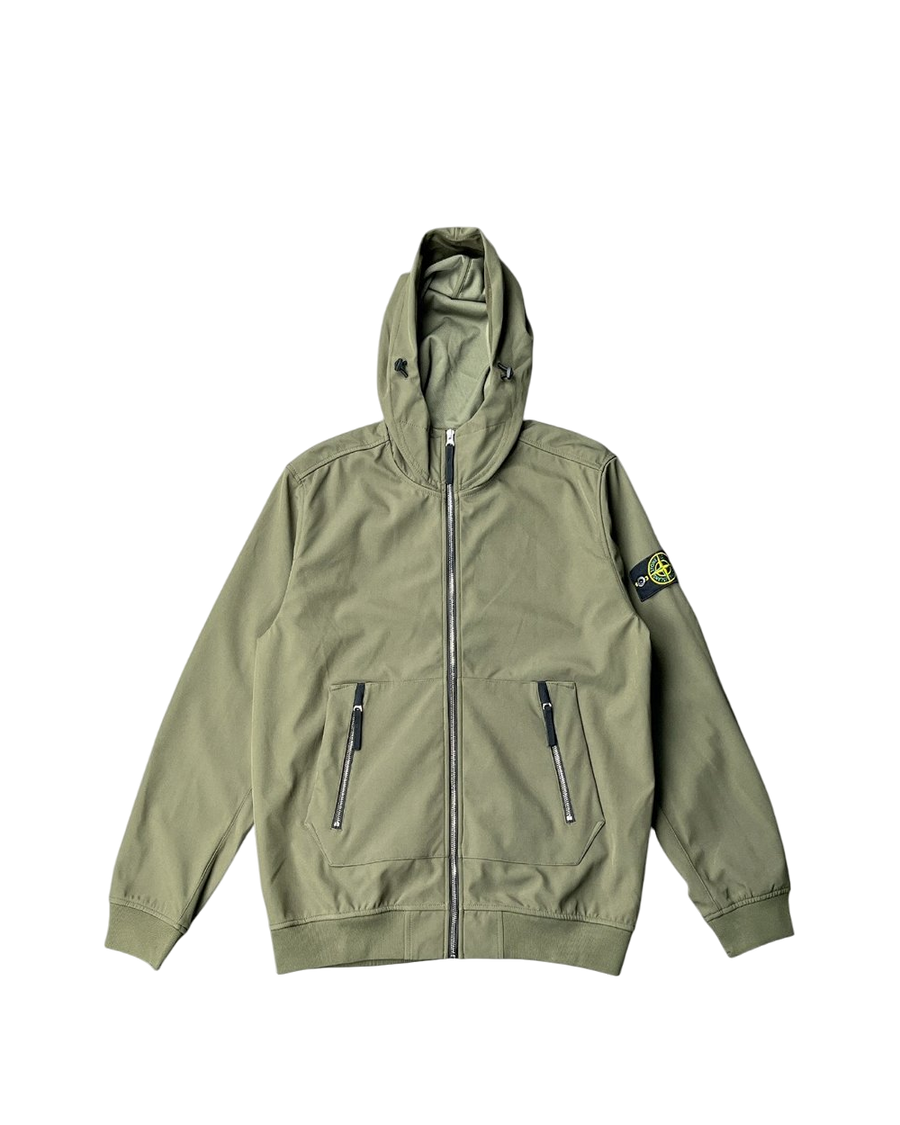 40727 Soft Shell-R Hooded Jacket Olive SI0122-OL