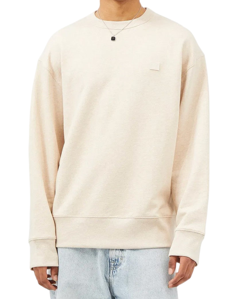 Acne Studios Face Patch Crewneck Sweatshirt Cream