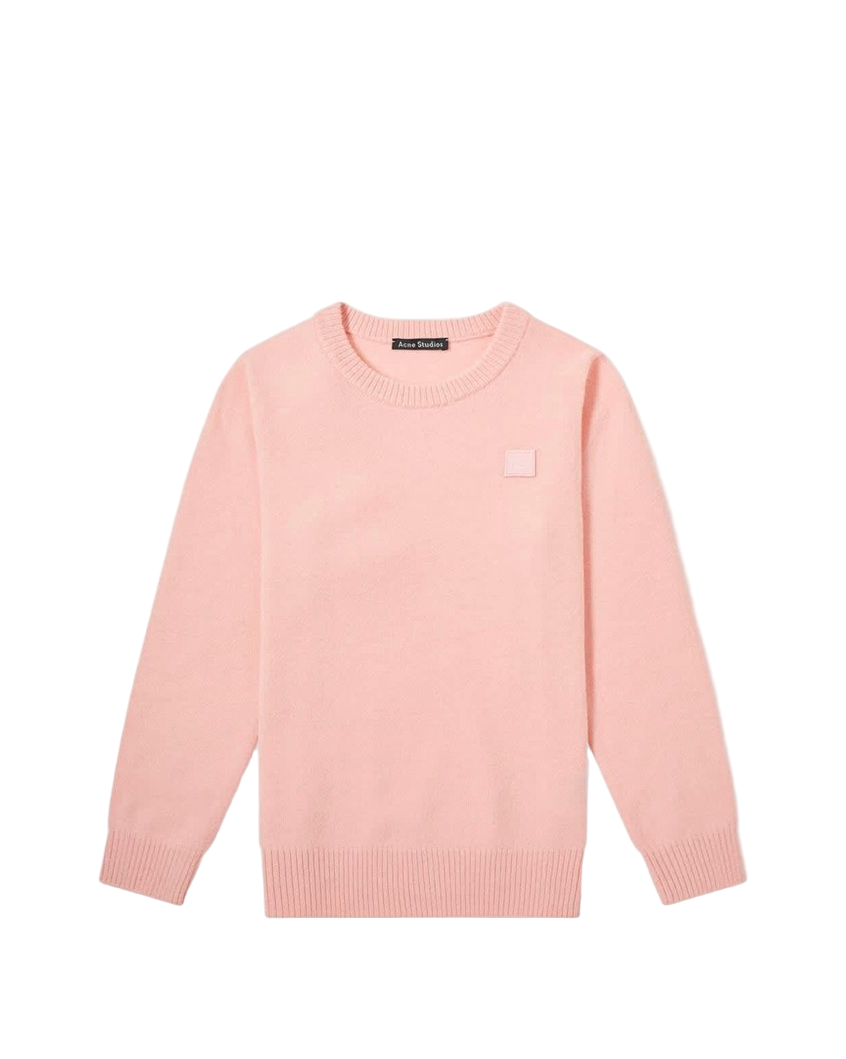 Acne Studios Mini Kalon Face Crew Knit Blush Pink