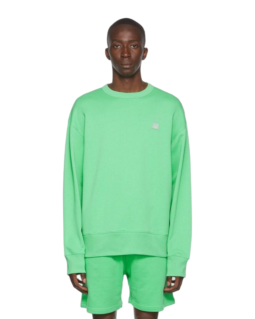 Acne Studios Face Patch Crewneck Sweatshirt Green