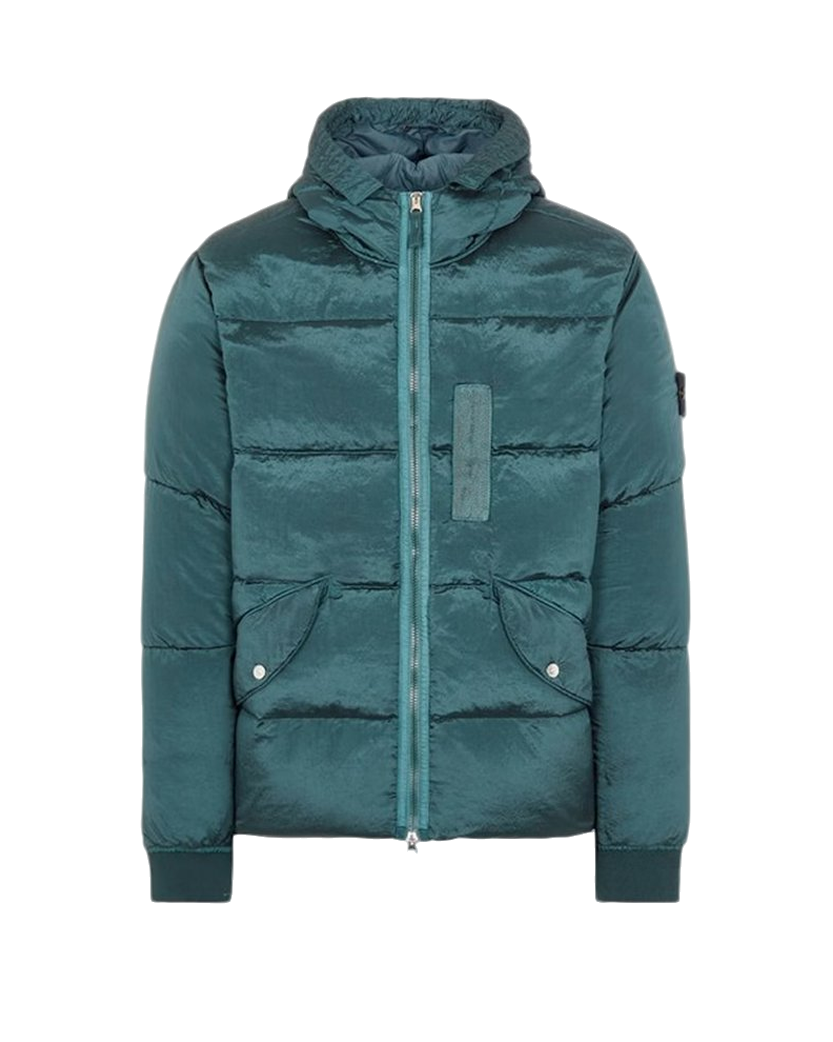 43619 Nylon Metal Down Jacket Dark Teal Green SI0238-DTGN