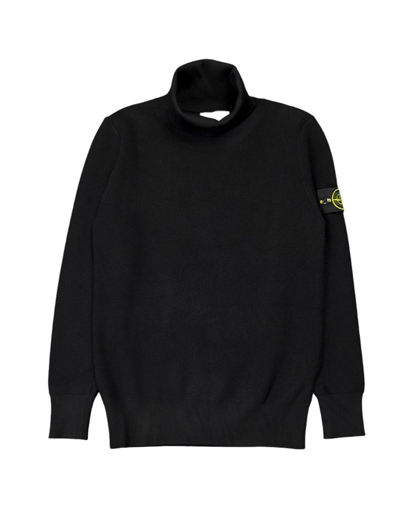 24FW High Neck Cotton Sweater Black SI0243-BK