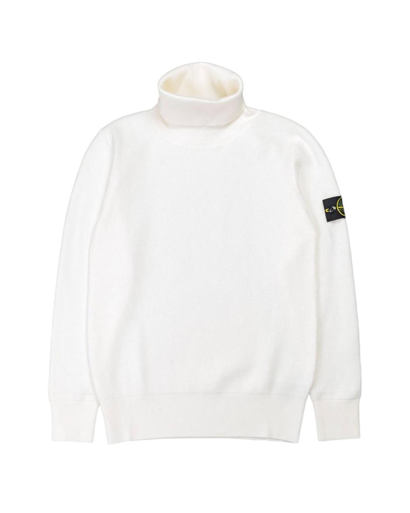 24FW High Neck Cotton Sweater White SI0243-WT