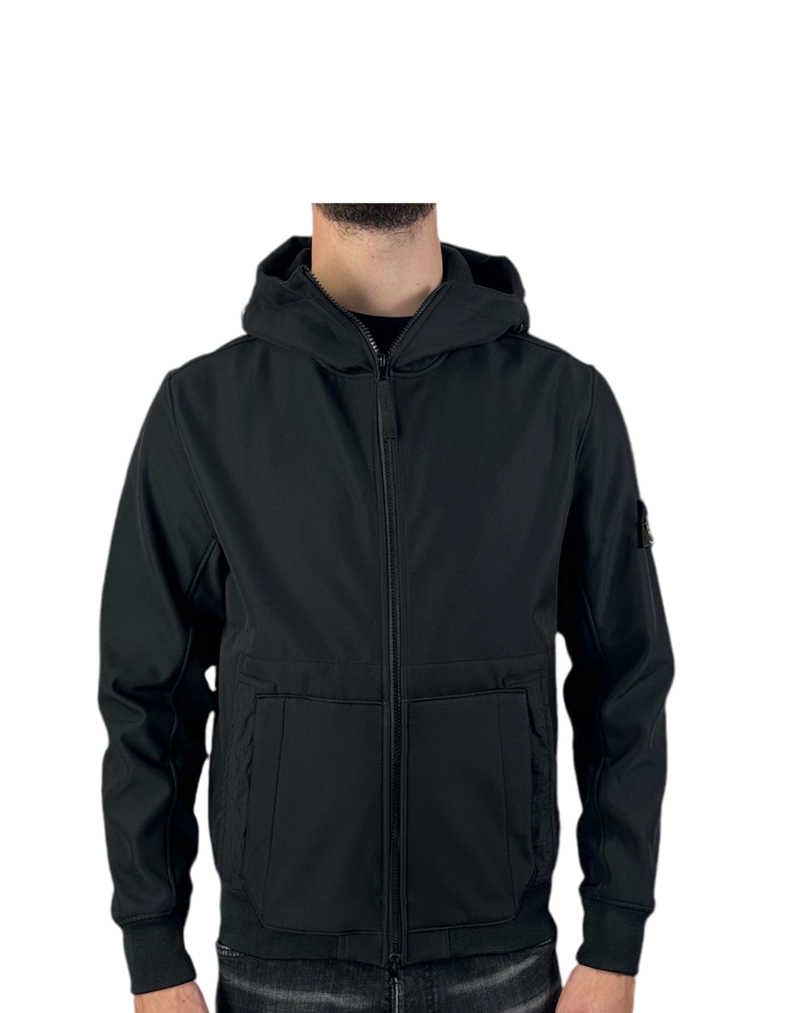 Q0122 SOFT SHELL-R_E.DYE Technology Black SI0259-BK
