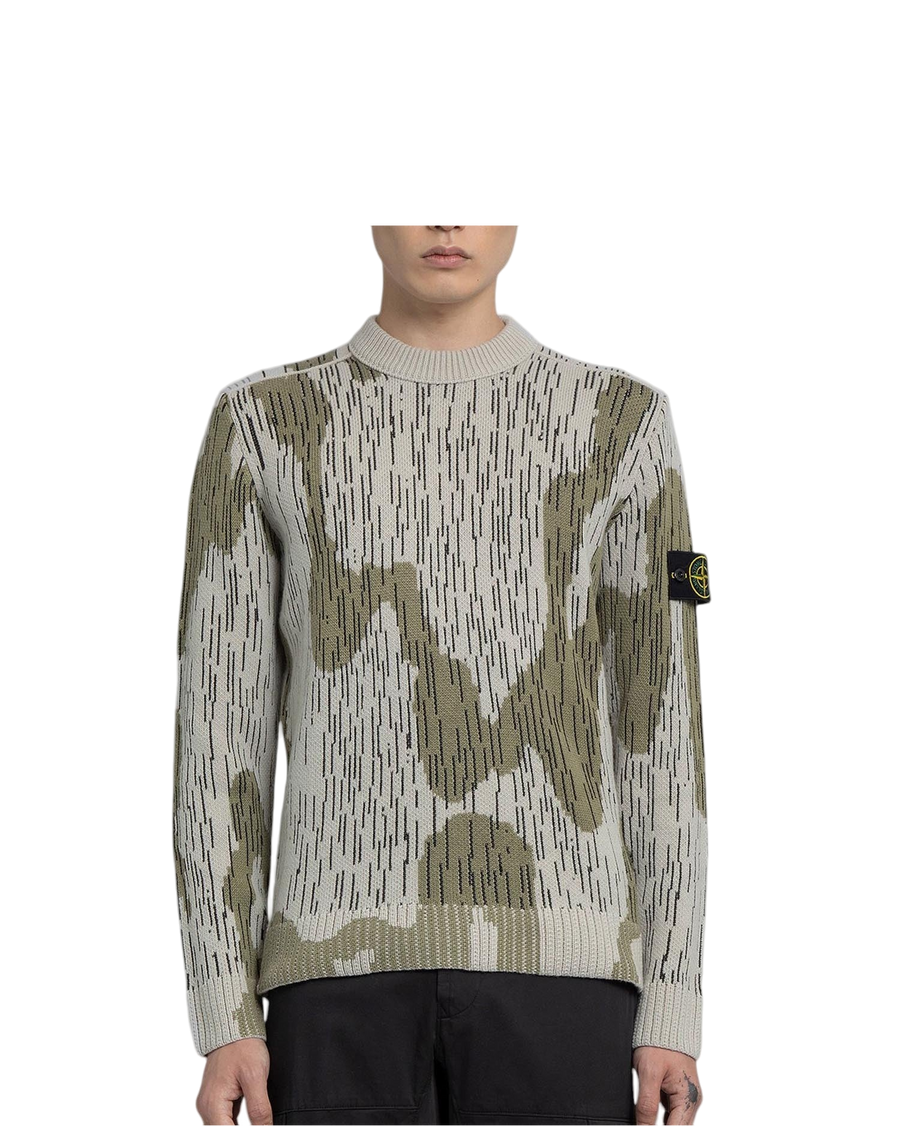 575D5 Mixed Yarn Sweater Rain Camo SI0252-RCA