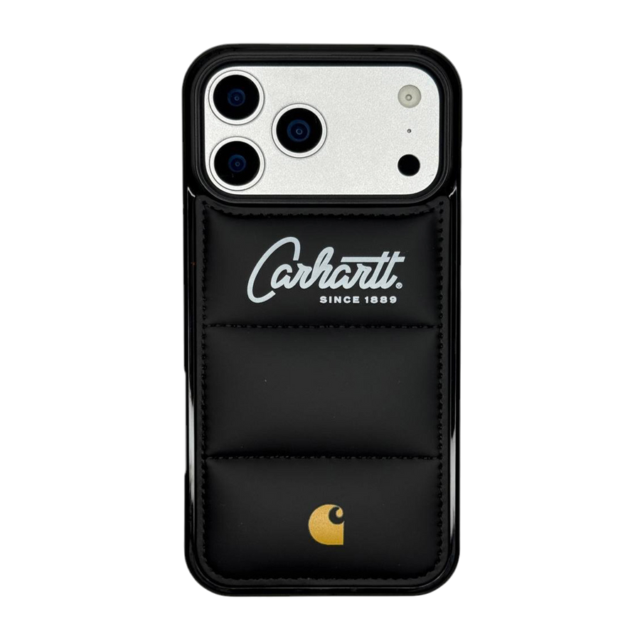 CARHARTT IPHONE PUFFER-STYLE CASE WITH WHITE LOGO