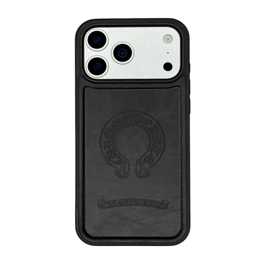 CHROME HEARTS IPHONE CLASSIC LOGO CASE BLACK