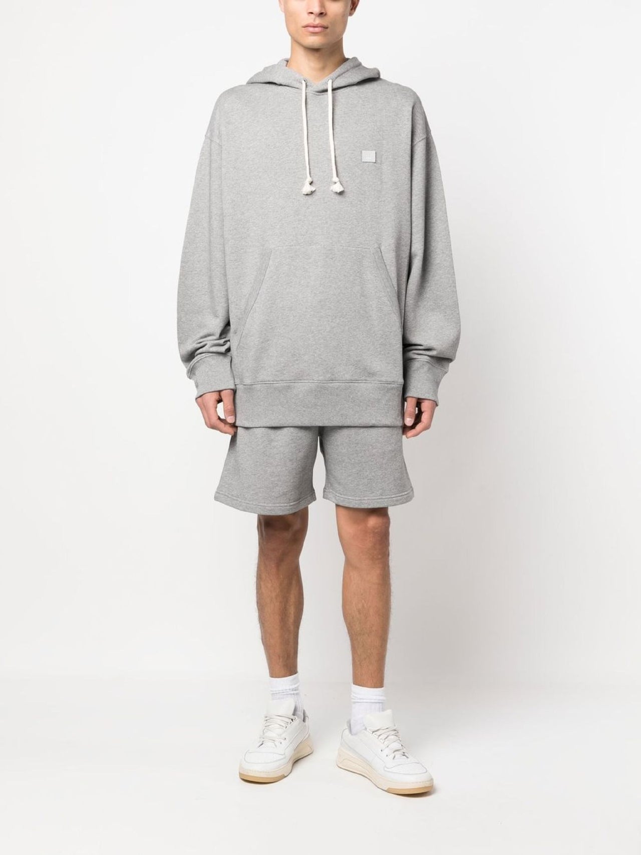 Acne Studios Appliquéd Hoodie Grey Melange