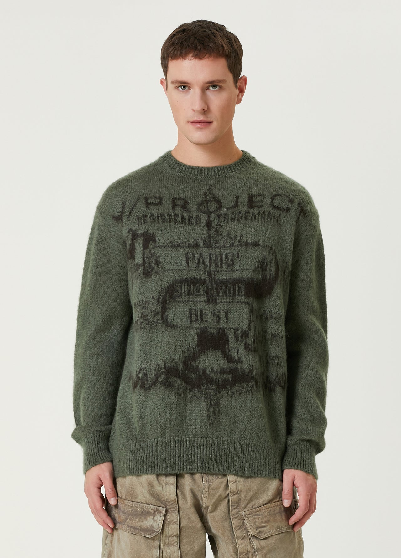 Y/Project Paris' Best Jacquard Sweater Green