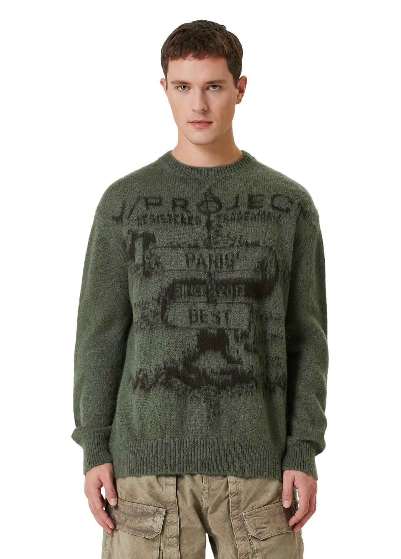 Y/Project Paris' Best Jacquard Sweater Green