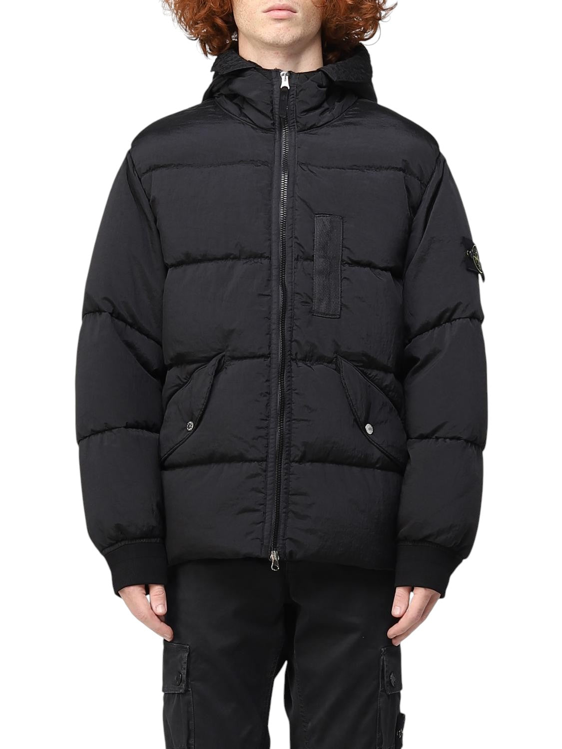 43619 Nylon Metal Down Jacket Black SI0238-BK