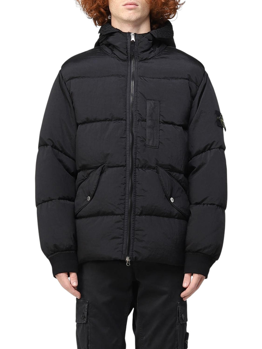 43619 Nylon Metal Down Jacket Black SI0238-BK
