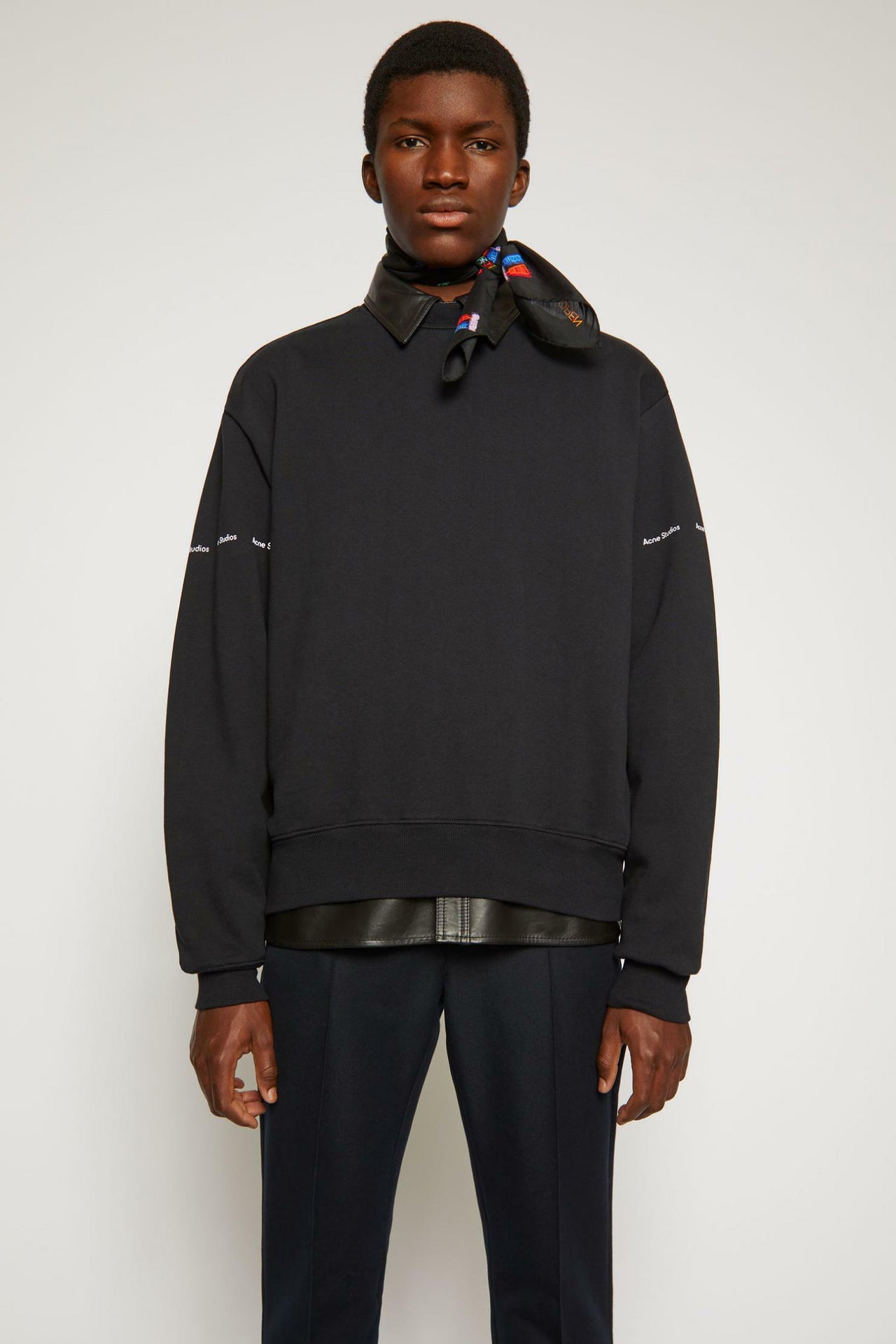 Acne Studios Logo Print Sweatshirt Black