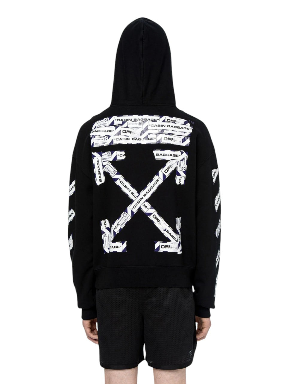 Off-White Airport Tape Over Hoodie Black