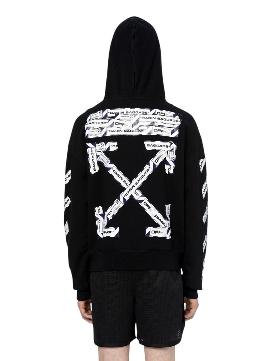 Off-White Airport Tape Over Hoodie Black