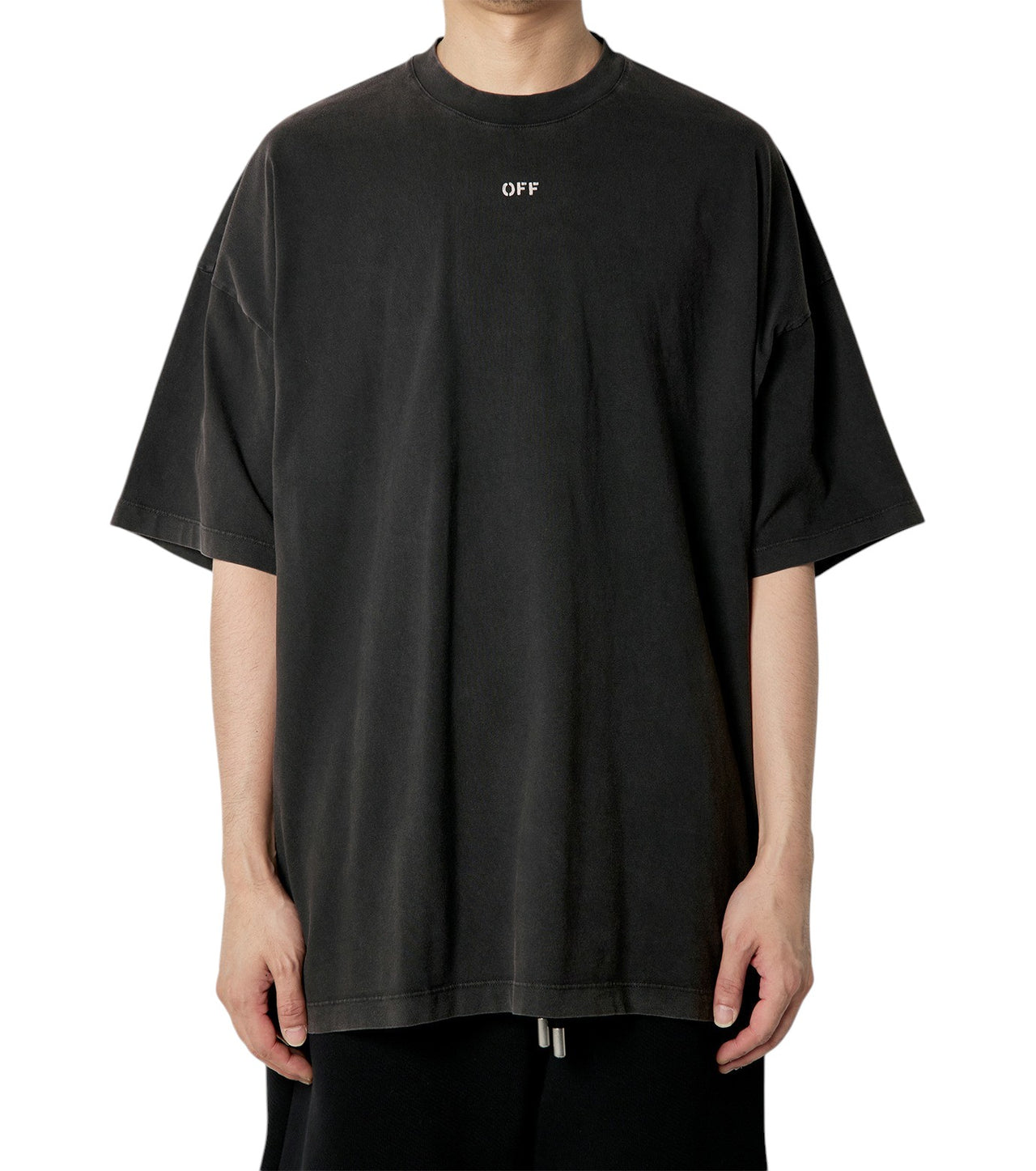 Off-White Stamp Mary Print T-Shirt Washed Black