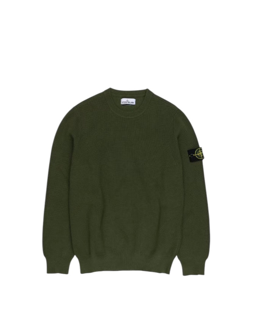 550D8 Ribbed Soft Cotton Sweater Olive SI0128-OL