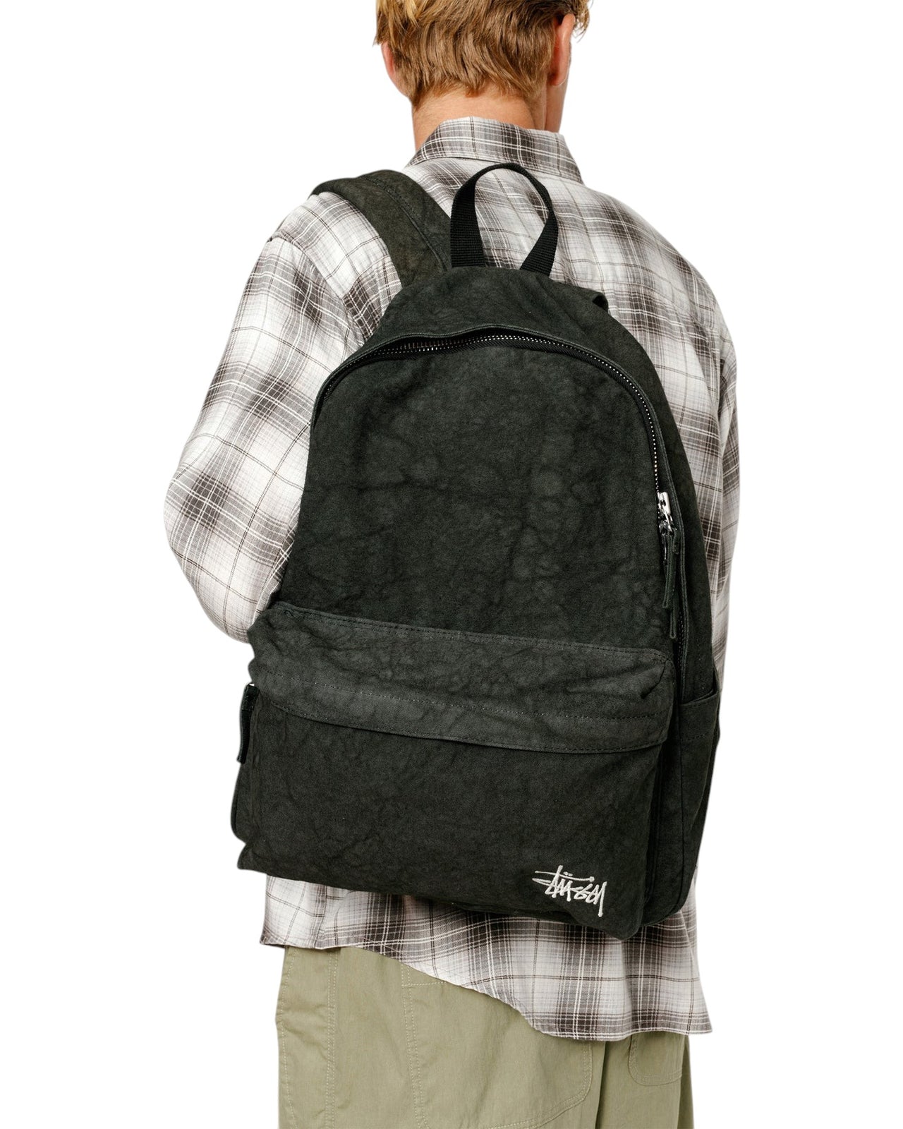 STUSSY Canvas Backpack Washed Black