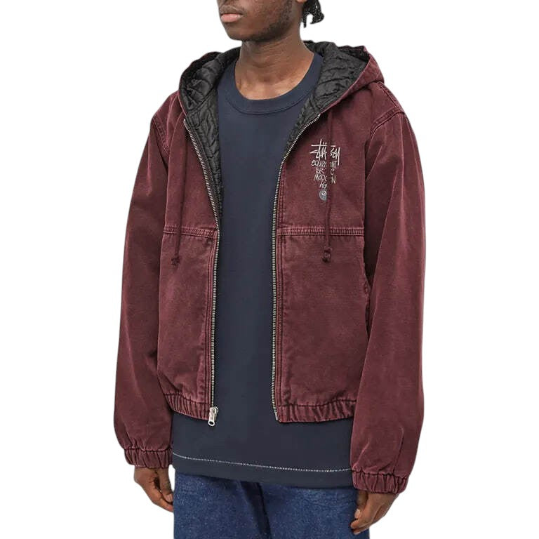STUSSY Canvas Insulated Work Jacket Purple