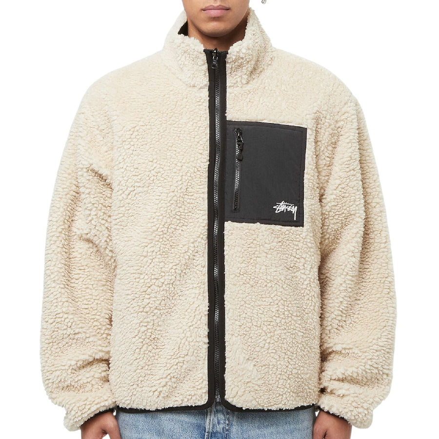 STUSSY Sherpa Reversible Jacket Beige