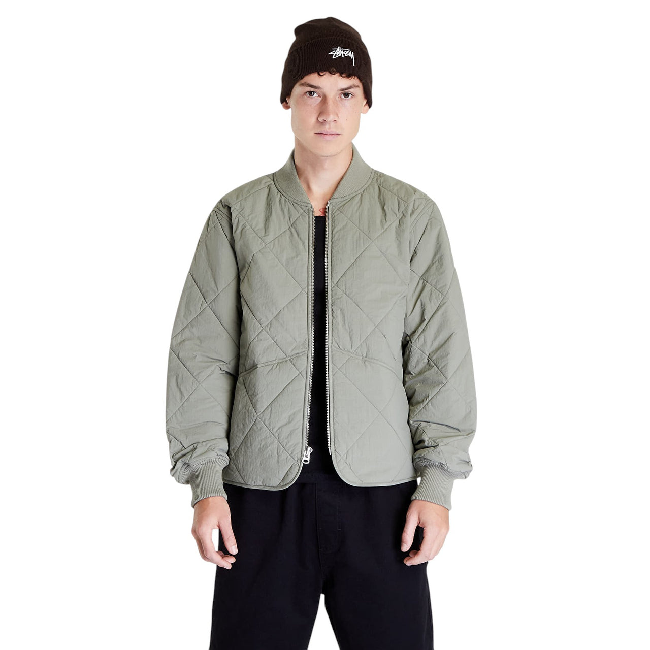 STUSSY Dice Quilted Liner Jacket Olive