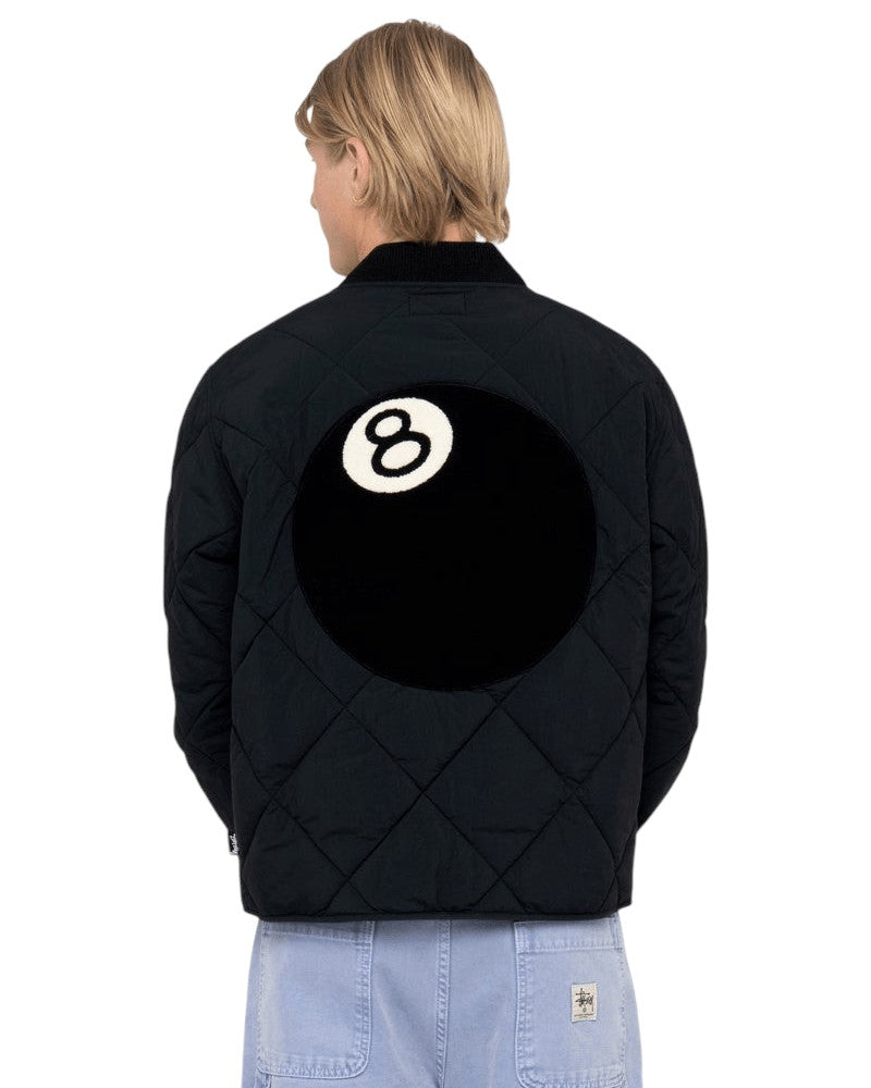 STUSSY 8 Ball Quilted Liner Jacket Black