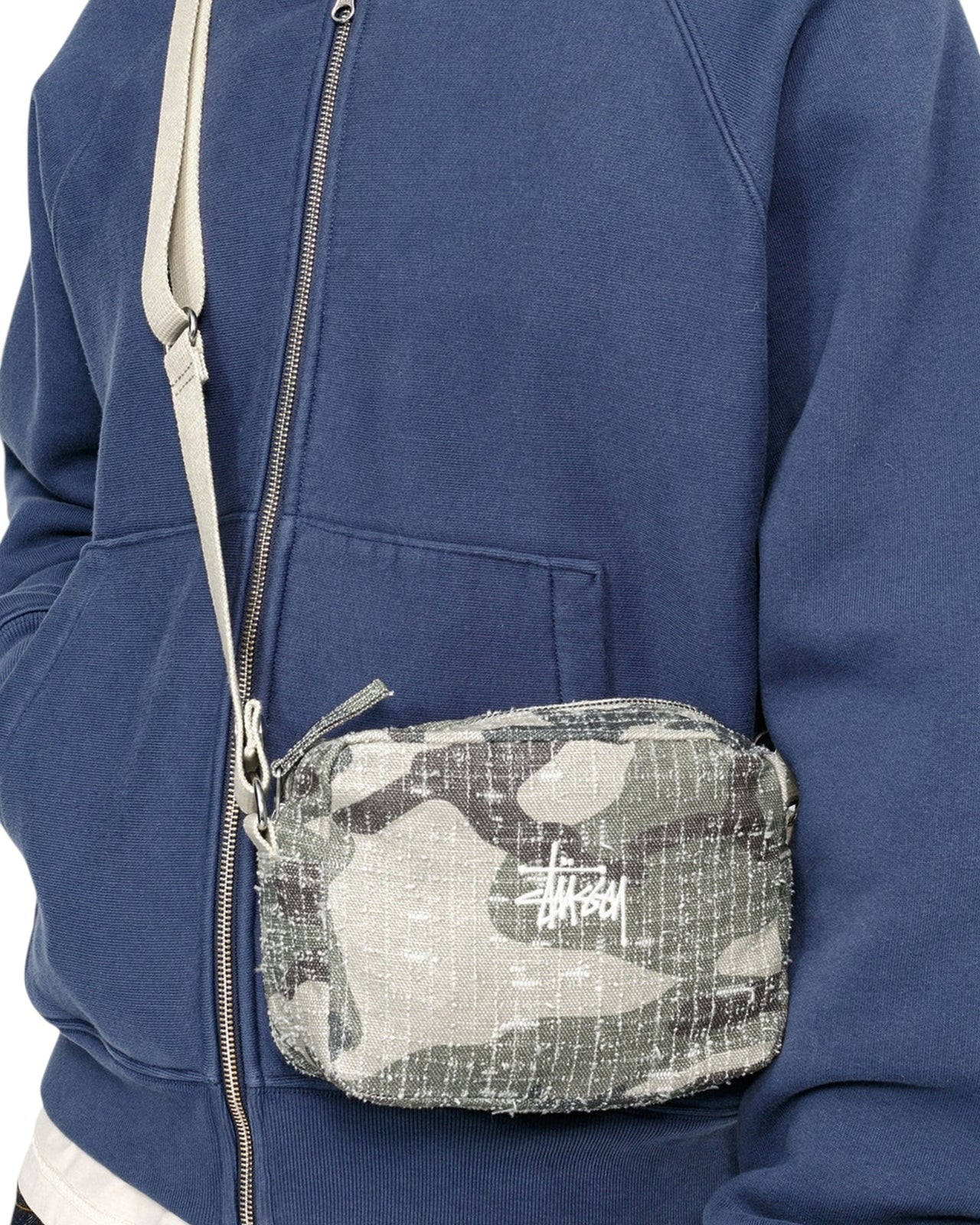 STUSSY Needle Punch Side Pouch Camo