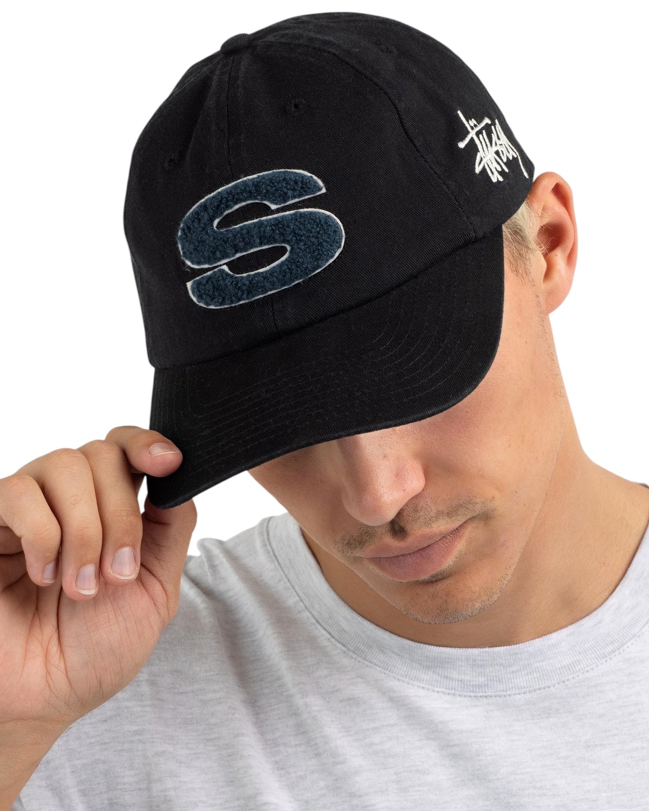 STUSSY Chenille S Low Pro Cap Black