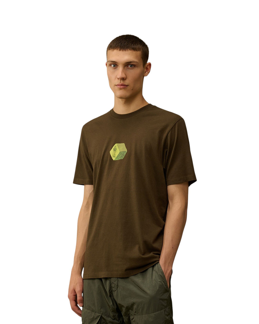 C.P. Company 30/1 Jersey Logo Graphics T-Shirt Ivy Green