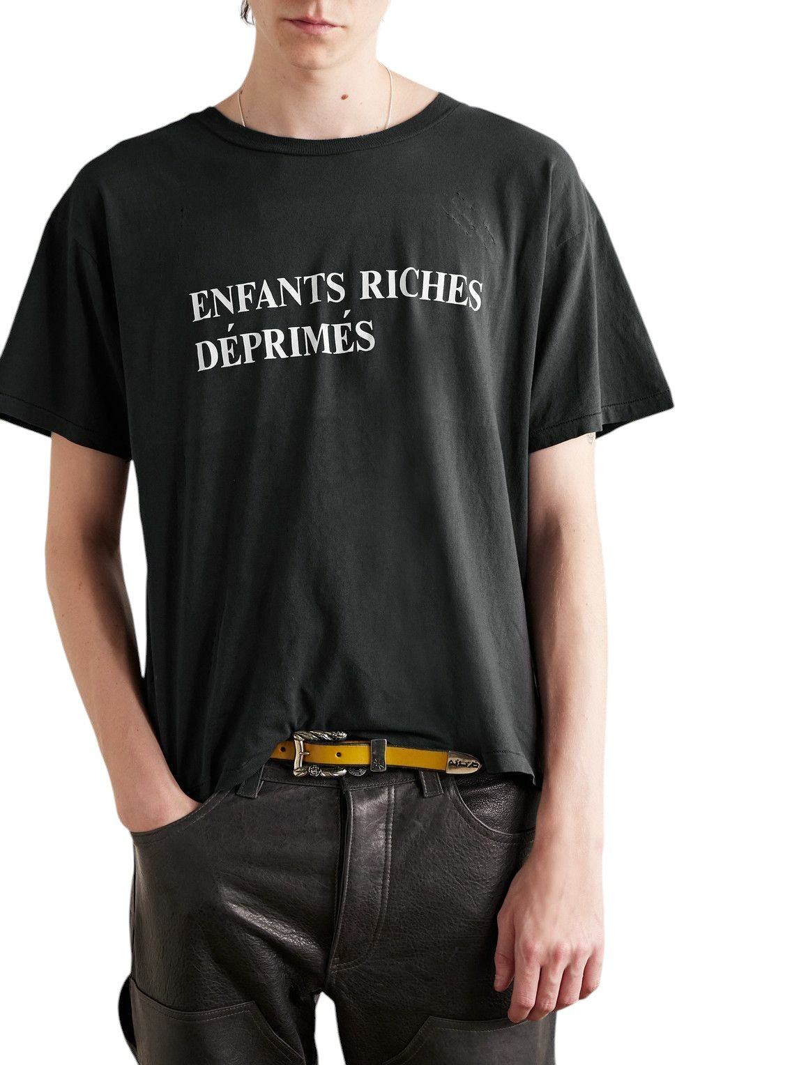 Enfants Riches Deprimes Classic Logo Distressed T-Shirt Black