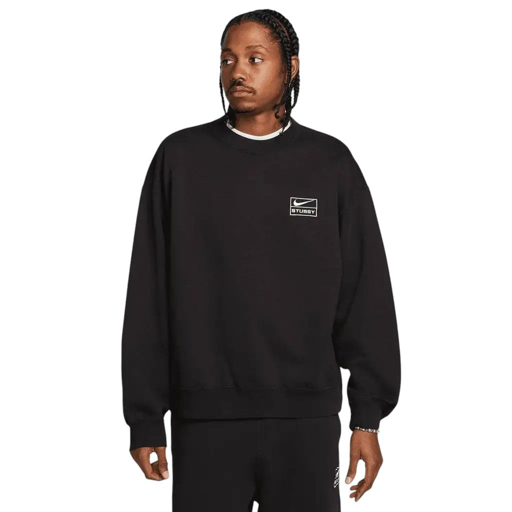 NIKE X STUSSY Wash Crew Sweat Black