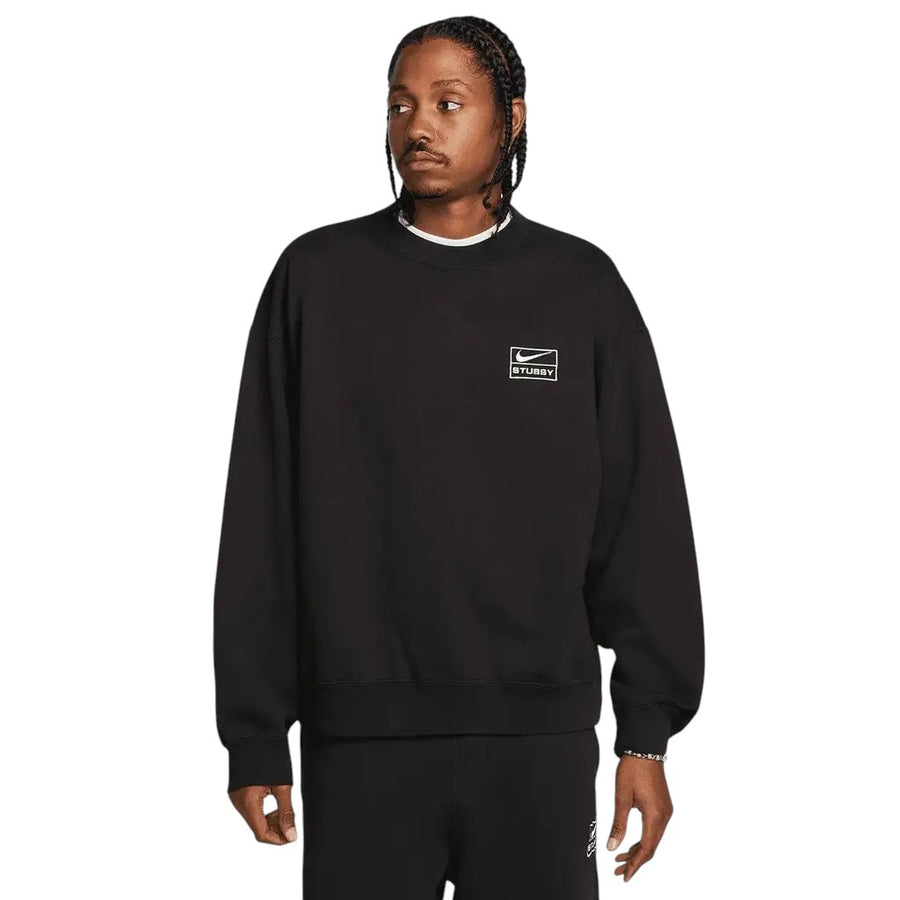 NIKE X STUSSY Wash Crew Sweat Black