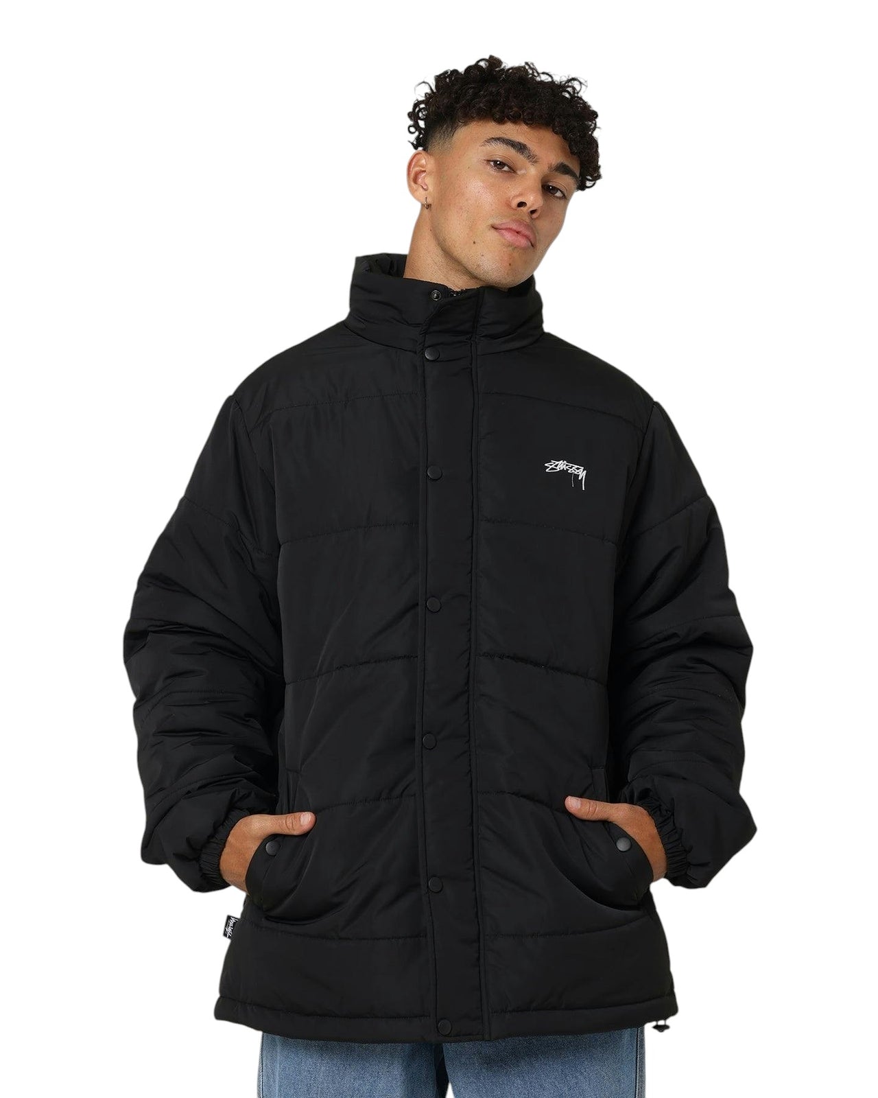 STUSSY Aurora Puffer Jacket Black