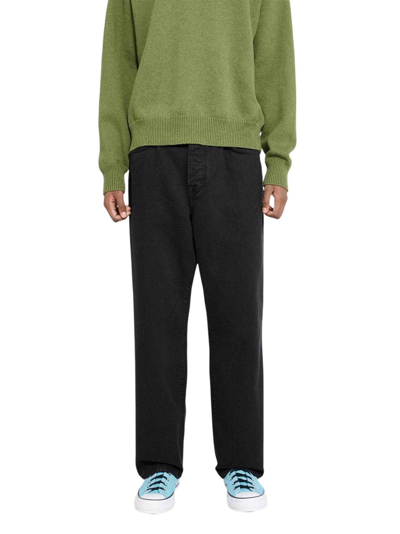 STUSSY Big Ol' Jeans Logo Washed Black