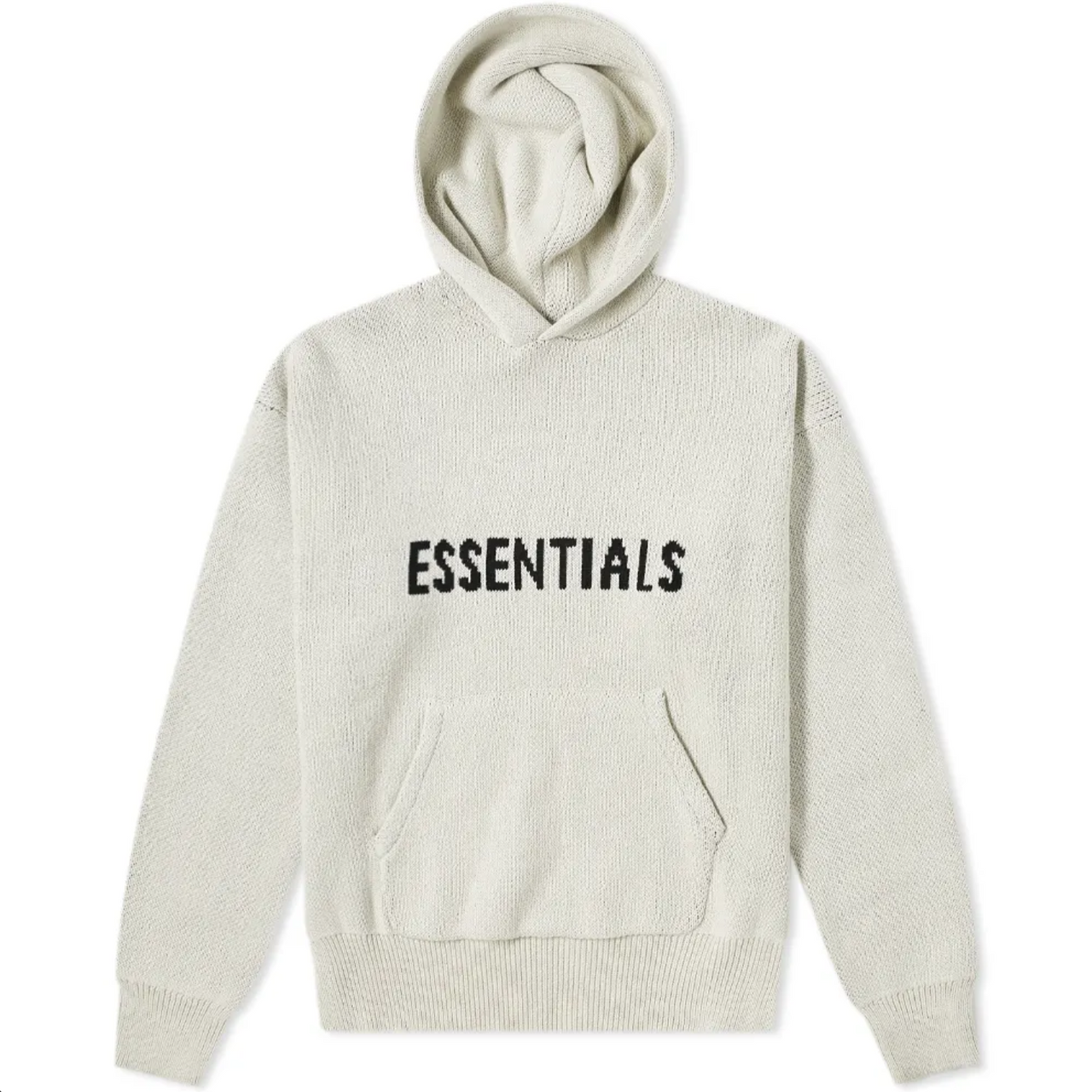 Fear Of God Essentials Knit Hoodie Light Grey