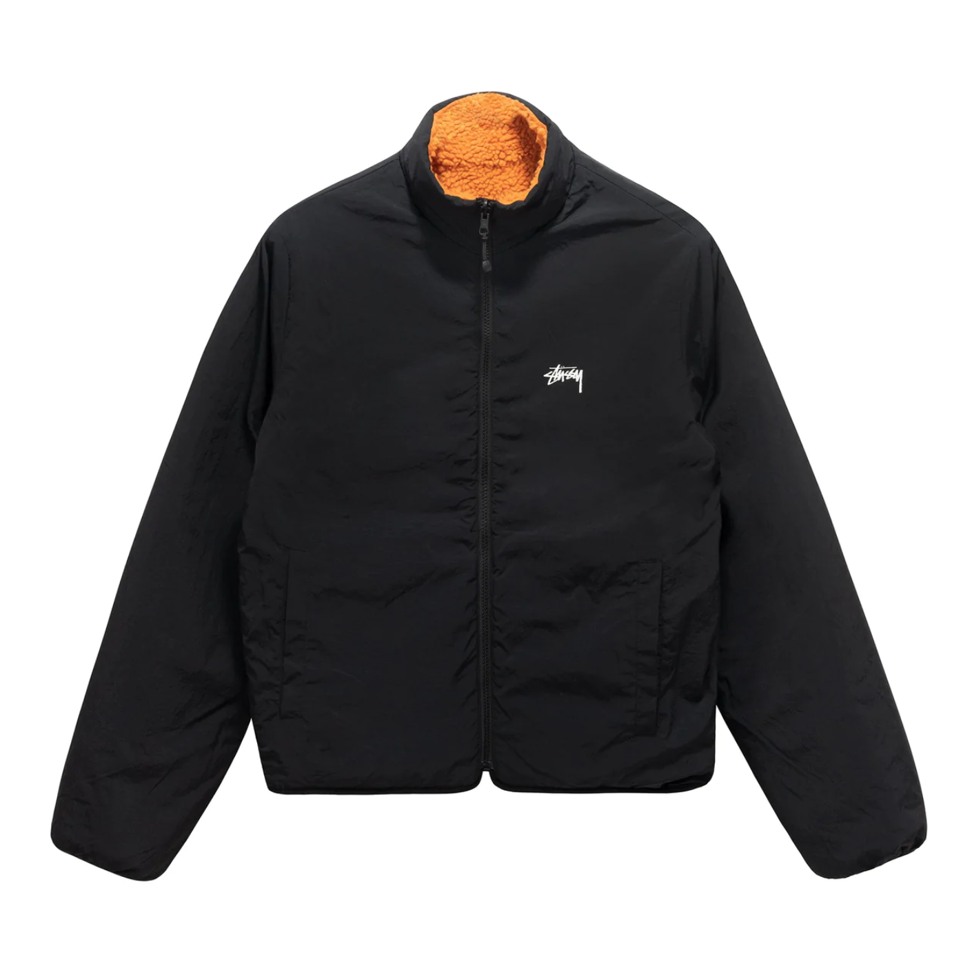 STUSSY 8 BALL SHERPA JACKET ORANGE - UNIFORM STUSSY 8 BALL SHERPA JACKET ORANGE - UNIFORM
